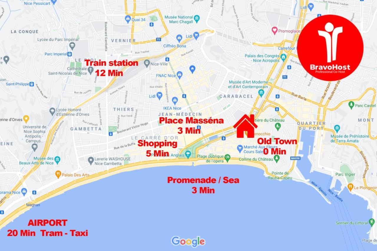 Old Town- 4 Pers, Vieux Nice, Ac, Wifi Екстер'єр фото